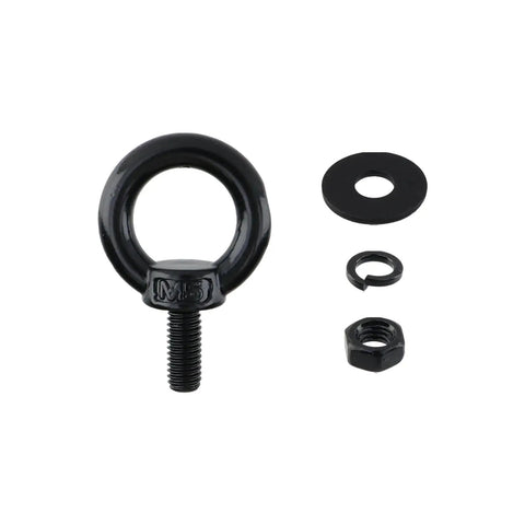 12 Pack M5 Stainless Steel Eye Bolts With Nuts And Washers For DIY Projects And Outdoor Lifts Heavy Duty Black Finish 12 MM Thread
