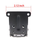 Heavy Duty 2 Pack High Carbon Steel Folding Hinges With Self Locking Grip And Mounting Screws For Table Legs Wall Shelves Diy Decking Slick Black Finish No Sweat, 2.12 inch size front view.
