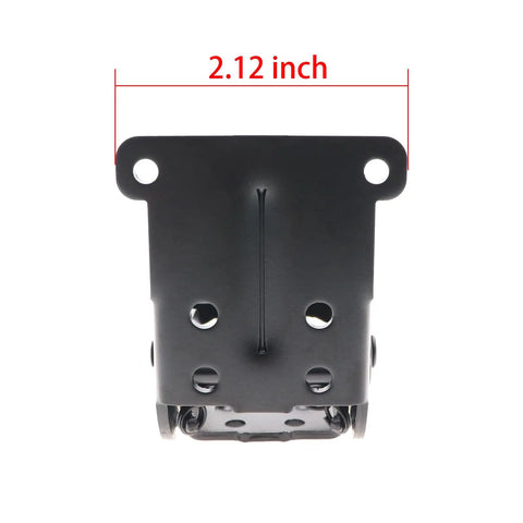 Heavy Duty 2 Pack High Carbon Steel Folding Hinges With Self Locking Grip And Mounting Screws For Table Legs Wall Shelves Diy Decking Slick Black Finish No Sweat, 2.12 inch size front view.