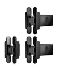Rock Solid 3D Hidden Cross Door Hinge With Built In Hydraulic Buffer For Auto Closing On Heavy Wood Doors seamless design view.