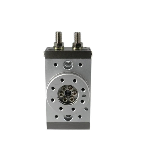 Rotating Pendulum Cylinder Air Swing Buffer For Industrial Manipulator MSQB Series, front view, aluminum, suitable for automation systems.