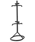 Freestanding 4 Bike Rack With Adjustable Arms, Durable Vinyl Coated Steel, Rubber Skid Guards for garage