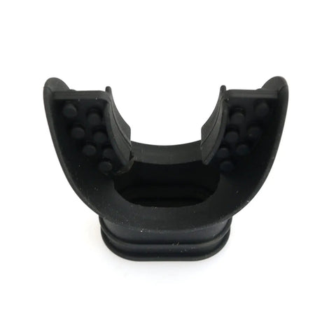 Two Pack Silicone Octopus Snorkel Mouthpieces With Color Tabs And Regulator Tie For Scuba Diving, black silicone design