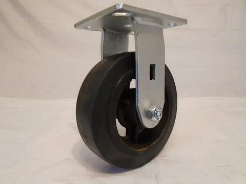 Tough As Nails 6 Inch Rubber Rollers With Steel Hub Kingpinless Casters Includes Two Swivel And Two Rigid Units on a heavy duty caster wheel.