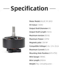 2810 1350KV 6S Brushless Motor For 7 To 8 Inch FPV Racing Drones High Load Power Delivery Strong Thrust Smooth Acceleration Durable Build