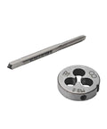 Left Hand M3.5 x 0.6 Metric Tap and Die Set for Reverse Thread Repair and Machining, Pro Grade High Speed Steel Threading Kit shown