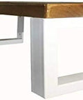 Top Shelf Metal Shelf Brackets Wall Mounts That Crush Heavy Loads, Solid Industrial Design In Crisp White Steel, Heavy Duty rectangular shelf brace with wood top.