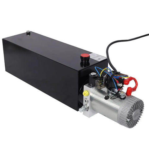 Yaton 12V Hydraulic Power Unit With 15 Quart Steel Reservoir 2.2kW DC Motor Pump, black finish for heavy duty use