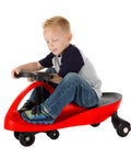 Child riding Wiggle Car Ride On Toy For Ages 3 And Up No Batteries Gears Or Pedals Just Twist Wiggle And Go Red Kid Friendly Toy