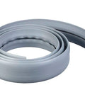 Flexible Rubber Cable Cover For Hiding Cords On Floors Or Counters, 10 Feet, Gray, Low Profile, displayed coiled, easy to install.