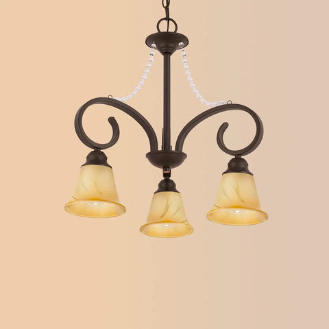 Amber Glass Lampshade Replacement For Industrial Table Lamps, One And Five Eighths Inch Fitter, Durable Shade on chandelier