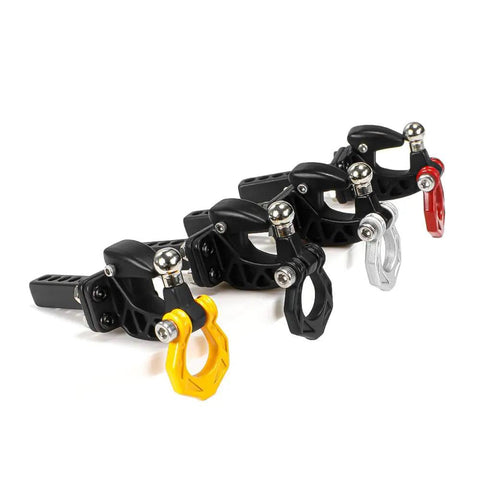 Beefy Metal Adjustable RC Trailer Hitch Tow Hook For 1 By 8 And 1 By 10 Scale Crawlers, Black Finish, Various Colors