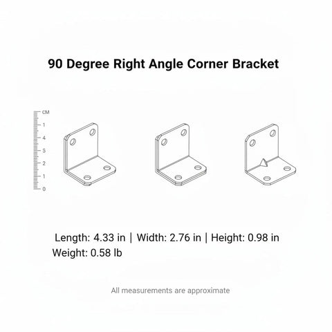 Tough As Nails Heavy Duty 90 Degree Corner Bracket Built From Cold Rolled Steel For Furniture Reinforcement And Tight Joints