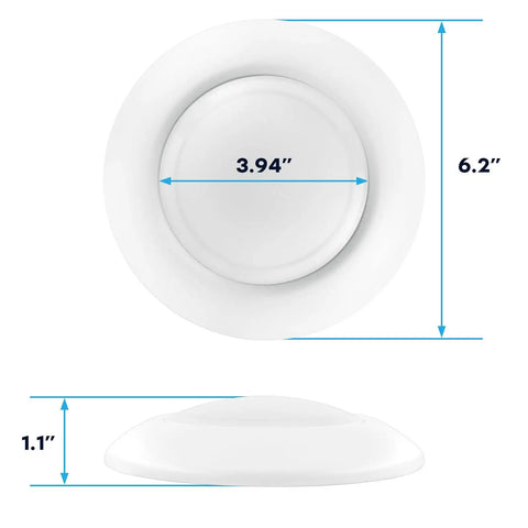 4 Inch LED Disk Lights 6 Pack, Dimmable 10W Ceiling Fixtures, Color Tunable 2700K To 5000K, 5 CCT, Flush Mount dimensions diagram
