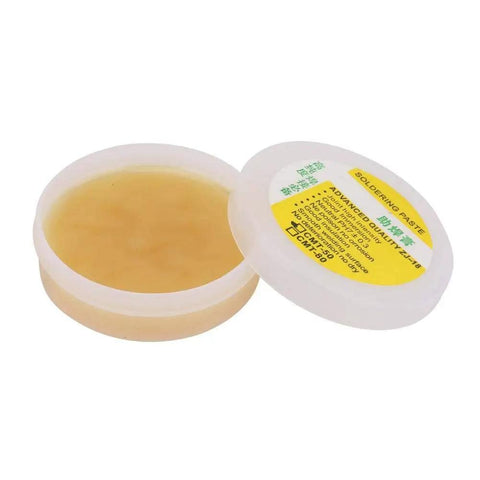 Open container of Pro Grade Solder Paste for Cell Phone PCBs, Flux Paste for Precision Soldering With High Bonding Strength