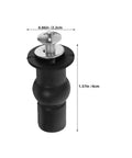 8 Piece Toilet Seat Mounting Kit With Expanding Screws Rubber Washers And Nuts For Metal Mounting Hardware DIY Friendly Tool Free Installation Black Universal Fit Secure And Stable Fixation black rubber bolt with screw, 1.57in x 0.86in