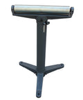 Big Time Heavy Duty Adjustable Pedestal Roller Stand With Smooth Ball Bearing Wheels Built For Tough Workshop Jobs And Solid Material Support Up To Six Hundred Pounds Rolls Like Butter Gray with metal roller and stable base.