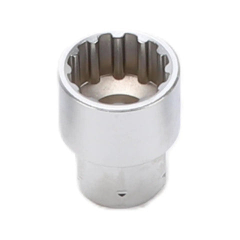 Metric spline socket from Pass Through Socket Set With Three Eighths And One Half Inch Drive Sockets 72 Tooth Reversible Ratchet Tool Kit.