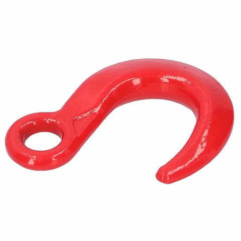 Red single large opening hook from 2 Pack Large Opening Lifting Hooks Built Tough For 6500 Lbs Load Bearing Beefy Alloy Steel Crane Hooks