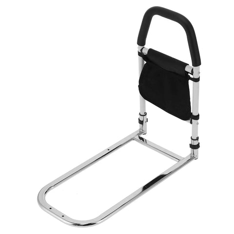 Easy-Setup Bed Rail For Seniors And Pregnant Adults, No-Fuss Heavy-Duty Carbon Steel Bed Assist Bar With Anti-Slip Foam Handles, Tool-Free Assembly