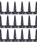 T Shape Door Hinges Set, 24 Pcs Black Iron Triangle Hinges With Six Screw Holes, Easy Install And Silent Close, Built To Last
