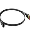 Heavy Duty Extension Cable For Robotic Lawn Mowers Outdoor Power Cord 500 Cm Length Compatible With Sileno R80Li, black cord with connectors.