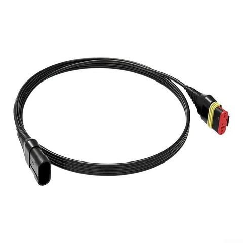 Heavy Duty Extension Cable For Robotic Lawn Mowers Outdoor Power Cord 500 Cm Length Compatible With Sileno R80Li, black cord with connectors.