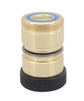 Waterproof Roller Guide Assembly With Bearing Pulley For EDM Wire Cutting Machine High Precision Parts Kit, brass finish, front view.