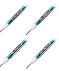 Heavy Hitter White Oil Based Permanent Markers Pro Grade Industrial Pens For Metal Glass And Hard Surfaces Fast Dry Paint Marker Set With Fine Tips For Workshop Jobs And Weekend Builds in a pack of four, featuring fine tips.
