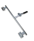 Heavy Duty Cam Bar Lock Assembly For Side Door Of Enclosed Trailer 36 Inch Long Tough As Nails Security Bar For RVs And Travel Trailers Easy Install Keeps Gear Safe On The Road, zinc coated, with hasp.