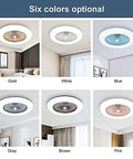Modern Pink Flush Mount LED Ceiling Fan Light Delivering Smooth Adjustable Airflow And Bright Dimmable Remote Control With Smart Timer For Laid Back Leisure in six color options.