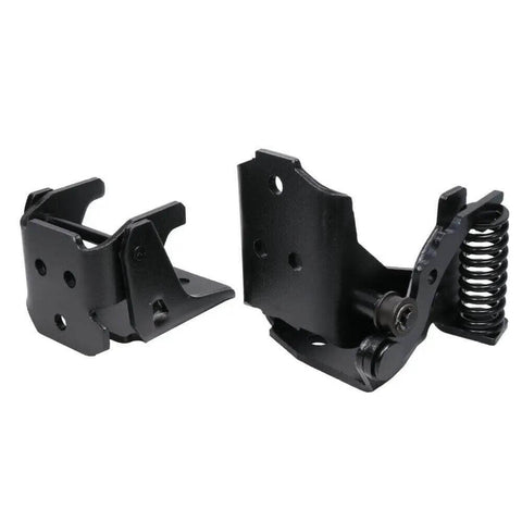 2 Piece Driver Side Door Hinge Set For Pontiac Oldsmobile Chevy Buick, Upper And Lower Left Sides, Steel Aluminum Build, Black Finish
