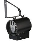 Heavy Duty 240V 4800 Watt Garage Heater with black finish and remote control, featuring fast warm up and even heat distribution