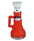 15 Ton Screw Jack With Pivoting Corrugated Head For Stable Lifting, Heavy Duty Cast Bell Base With Handle, Industrial Grade Design