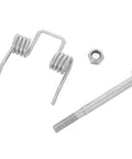 Ultimate Torsion Spring Kit For Folding Wagon Handle Replacement That Fixes Collapsible Carts Super Easy Install Perfect For Beach And Garden Utility Repair Jobs silver spring kit with bolt and nut