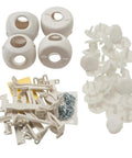 Home Safety Essentials Kit For Kids With 46 Pieces Including Door Knob Covers And Cabinet Latches White Finish Babyproofing Set