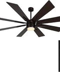 Massive 72 Inch Indoor Ceiling Fan With Light And Remote In Oil Rubbed Bronze Quiet Reversible DC Motor 110V ETL Listed