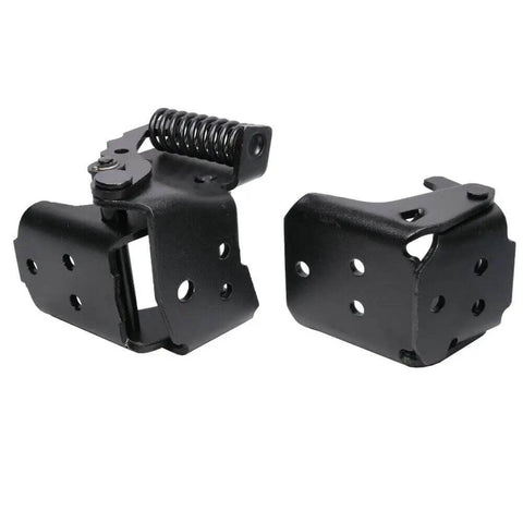2 Piece Driver Side Door Hinge Set For Pontiac Oldsmobile Chevy Buick, Upper And Lower Left Sides, Steel Aluminum Build, Black