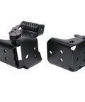 Heavy Duty Door Hinge Kit With Slick Black Finish And Rock Solid Steel Aluminum Body For Buick Regal Chevy El Camino Classic Restoration and direct swap uppers lowers, showing hinges with springs.
