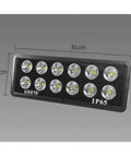 Heavy Duty Rechargeable Led Floodlight Waterproof Ip66 Outdoor Projection Lamp Super Bright 300 Watt with 12 LED bulbs and IP65 rating.