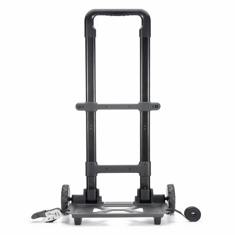 Portable Power Station Rolling Cart front view with sturdy handle and smooth wheels, ideal for filmmakers and campers.