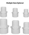 One Half Inch PVC Pipe Fitting Adapter Union Coupling Schedule 40 Slip Socket to NPT Male Thread Pack Of 10