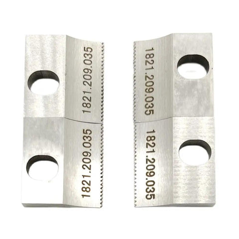 Replacement Cutting Knife Blade for OR-T130 and ORT260 Battery Powered Plastic Strapping Tool, OEM Wear Part 1821.209.035 with Flanged Bushing, Built Tough, Easy Install, High Precision Cutter, metal blade pair
