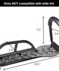 Garage Wall Mount Bike Hanger And Vertical Rack for easy hanging and space-saving bike storage, black steel, with measurements shown.