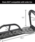 Dimensions of Beefy Heavy Duty Wall Mount Bike Hanger For Garage And Shed, Vertical Bike Rack With Screws, Black Finish.