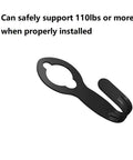 Beefy Heavy Duty Garden Hose Holder For 50Ft And 25Ft Expandable Hose, Steel Wall Mount Rack That Is Rust Resistant, black metal design.