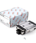 German Made Beefy Ball Slider Linear Block R165181420 Pro Grade Linear Guide For CNC Machines And Automation Heavy Duty Motion Slider 1 Piece Block Full Series Availability And Custom Length Cutting. Bosch Rexroth linear guide block with box and screw, one-piece metal CNC rail carriage