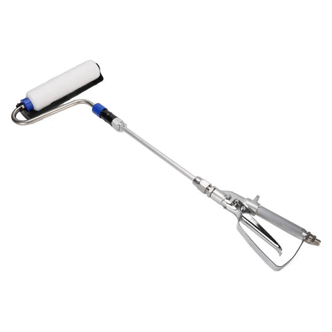 Electric Paint Roller Plays Nice With Your Airless Sprayer For Auto Dispensing And Smooth As Butter Coats Built Tough With Aluminum, Long handle design.
