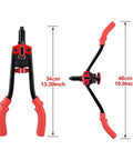 Rivet Nut Tool Kit With Long Handle Riveter, Interchangeable Nosepieces And Mandrels, Complete Hand Riveter Set For Mechanics, 34cm 48cm