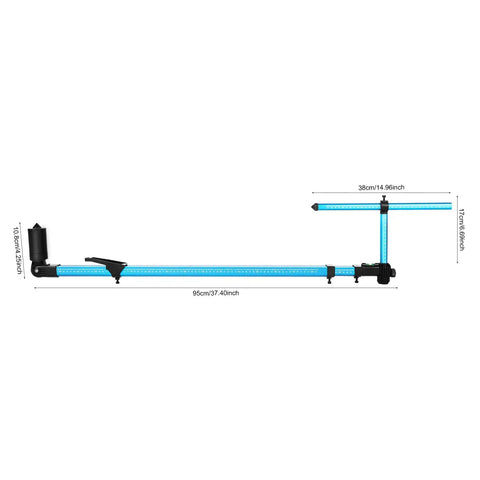 Auto Body Frame Measuring System 2D Precision Tool With Plus Minus 1mm Accuracy For Collision Repair, Aviation Aluminum 3-Scale Kit, Universal Frame Machine Equipment For Wheelbase And Chassis Alignment, Pro Grade Shop Ready. 95cm scale